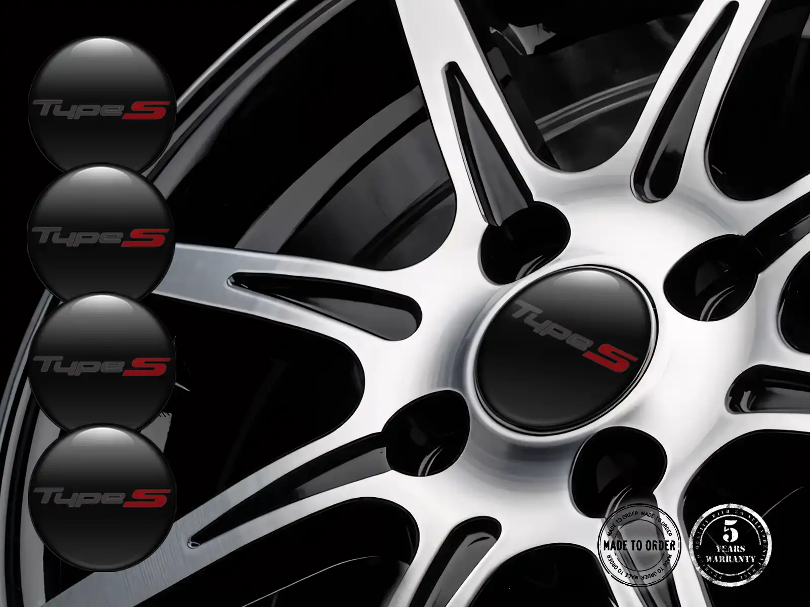 Honda Insignias de Rueda Estilo Pegatinas de Epoxi Premium